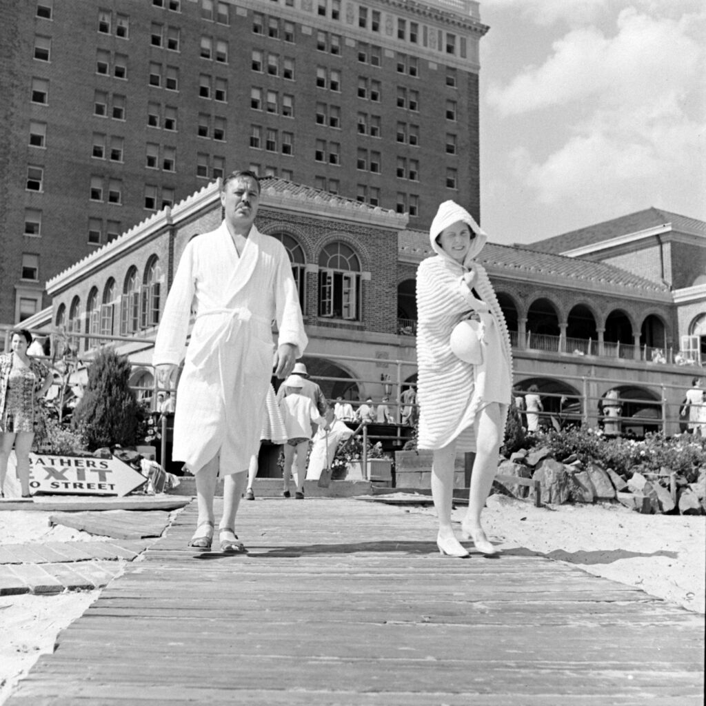 People going onto the beach at Atlantic City, N.J., 1941.